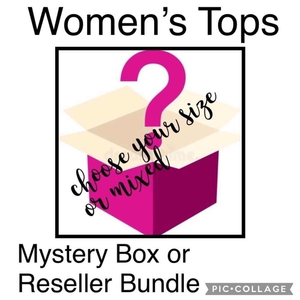 4 tops Mystery box reseller bundle tee cami blouse shirt sweater work casual